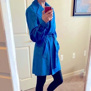Bright Blue Trench Coat, Like New